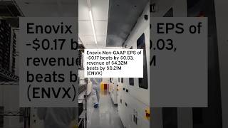 Enovix NonGAAP EPS of 017 beats by 003 revenue of 432M beats by 021M ENVX Enovix [upl. by Lyret516]