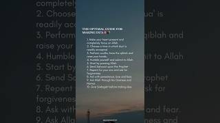 THE OPTIMAL GUIDE FOR MAKING DUA 🫀🕋 [upl. by Anitnerolf]