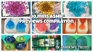 ASMR Previews Compilation 30 mins  Bleach Pine Laundry Powder Dish Soap Sponge Squeezing [upl. by Yrallam]