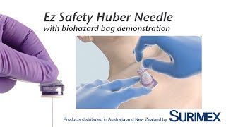 Surimex Ez Safety Huber Needle with biohazard bag [upl. by Yeslek554]