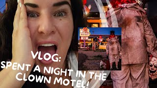 I spent a night in the scary CLOWN MOTEL  Is it really haunted [upl. by Eniamzaj732]