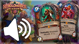 Hearthstone  All Legendary Play Sounds Music and Subtitles Classic  Scholomance Academy [upl. by Hosfmann35]