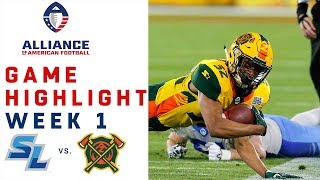 Salt Lake Stallions vs Arizona Hotshots  AAF Week 1 Game Highlights [upl. by Ethelred475]