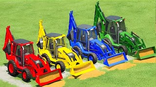 Trucks Of Colors  EXCAVATIONS WORK with Loader and Trucks  Red Beet  Farming Simulator 22 [upl. by Dela]