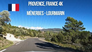 Driving in Provence France from Ménerbes to Lourmarin [upl. by Ativoj534]