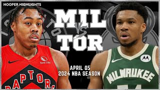 Milwaukee Bucks vs Toronto Raptors Full Game Highlights  Apr 5  2024 NBA Season [upl. by Avihs657]