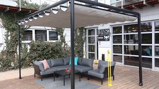 Aluminium pergola with retractable roof [upl. by Ettenuj]