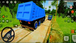 off road heavy Tipper truck traffic driving l Tipper Truck game [upl. by Dnarud]