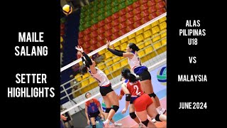 Alas Pilipinas U18 🇵🇭🏐🇲🇾 BEST OF MAILE SALANG [upl. by Whyte589]