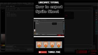 LibreSprite TutorialHow to export Sprite Sheet Cómo exportar hoja de SpritePixel Art [upl. by Asilem]