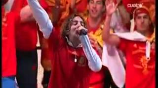 David Bisbal y la Selección Española Celebración Mundial 2010 [upl. by Dat]