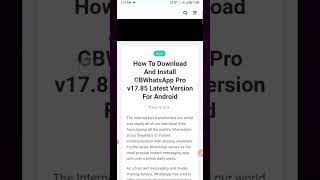 Gb Whatsapp download kaise kare😱new version 2024 shorts youtubeshorts gbwhatsapp viralshorts [upl. by Sedaiuqlem311]