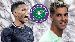 Felix AugerAliassime VS Thanasi Kokkinakis  Wimbledon 2024 [upl. by Llerred]