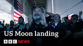 US company makes historic Moon landing  BBC News [upl. by Adekam]