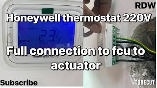 Honeywell thermostat 220v Fcu full wiringshotsytshortsrajudubaiwala [upl. by Selimah357]