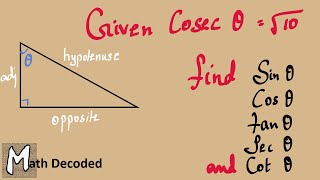 Getting familiarized with Trigonometric ratios Example 2 [upl. by Alver]