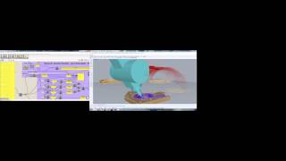 5Axis foam test with Grasshopper GCode generator amp simulation check [upl. by Ateloj]