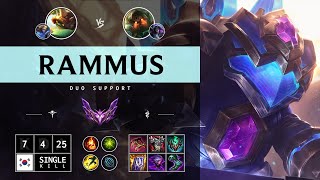 Rammus Support vs Nautilus  KR Master Patch 1412 [upl. by Aldwon]