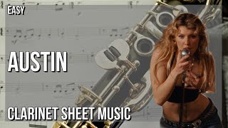 Clarinet Sheet Music How to play Austin by Dasha [upl. by Urania]