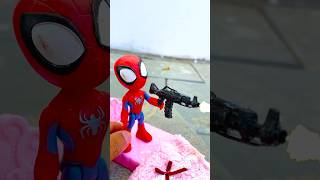 Baby Spiderman vs Venom Monster  Marvel Toys spiderman marvaltoys superman [upl. by Morey]