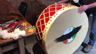 Powwow Drum  36 inch traditional style [upl. by Akerahs]