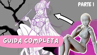 Come disegnare manga con un manichino da disegno body chan EP 1 struttura del corpo [upl. by Kragh]