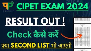 CIPET ADMISSION TEST 2024 Result Out  How to check Result  2nd List kab [upl. by Akital]