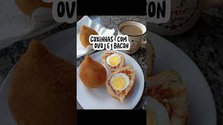 Coxinhas recheadas com ovo e bacon [upl. by Silenay]