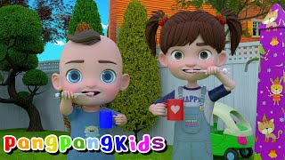 Brush Teeth Song  PangPang Kids Song Nursery Rhyme [upl. by Belac]