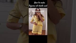 How to make pajama set shortstop beautiful designs nightdress fashion sewing cuttingstitching [upl. by Bouley]