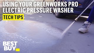 How to use the Greenworks Pro Electric Pressure Washer [upl. by Darnall]