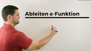 Ableiten eFunktion amp Gleichung mit ex lösen Beispiel Exponentialfunktion  Mathe by Daniel Jung [upl. by Einattirb]