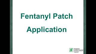 How to apply Fentanyl Patch [upl. by Noreh375]