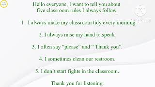 6 Five classroom rules [upl. by Behrens]