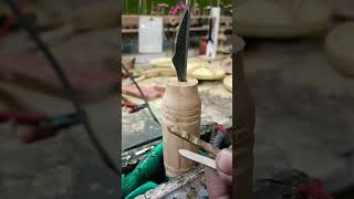 Making a Woodturning Knife with an Old Saw woodworking diy shortvideo tools cuttings craft [upl. by Lladnar641]