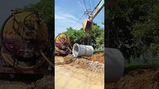 Large sewage pipe installation [upl. by Tedi675]