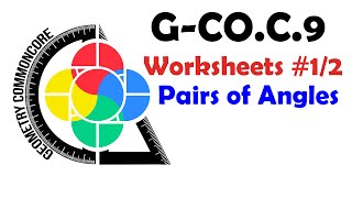 GCOC9 Worksheets 12  Pairs of Angles [upl. by Frederigo]