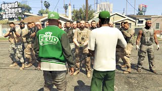 FRANKLIN amp LAMAR vs MILITARY GANG IN GTA 5 [upl. by Starinsky978]