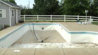 How We Repaired A Vinyl Liner Pool  True L Shaped Pool [upl. by Lletnohs708]