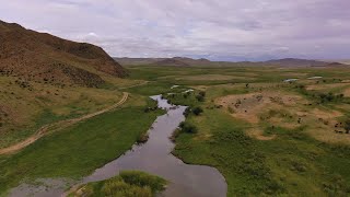 蒙古大草原之克魯倫河岸 4K Aerial [upl. by Vihs]