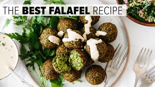 THE BEST FALAFEL RECIPE  crispy fried and baked falafel vegan [upl. by Cobby412]