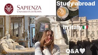 Study abroad in Italy at La Sapienza University qampa 💌 how much I spend what I study how to apply [upl. by Ardnassak]