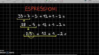 espressioni 1 addizioni e sottrazioni senza parentesi [upl. by Oigroig105]
