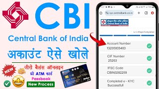 central bank saving account open  central bank of india zero balance account opening online [upl. by Lsil]