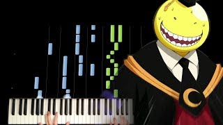 Assassination Classroom S1 OP2 自力本願レボリューション Jiriki Hongan Revolution piano  MIDI tutorial [upl. by Ydroj]