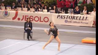 Giorgia Villa ITA Floor 2018 Jr Jesolo Trophy QFTFAA 13400 [upl. by Annam]