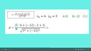 Odległość punktu od prostej [upl. by Faydra139]