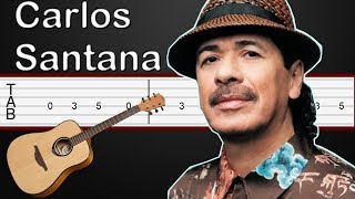 Carlos Santana  Samba pa ti  Guitar Lesson Tab  Andrew Squeezed Floyd [upl. by Anitsyrc]