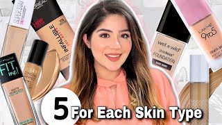 15 BEST Foundation for DRY OILY COMBINATION amp NORMAL Skin Type  Which One You NEED [upl. by Lareine635]