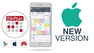SHIFTER CALENDAR APP  New iOS Version 🍏 [upl. by Noirda]